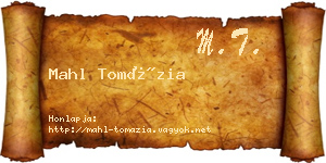Mahl Tomázia névjegykártya